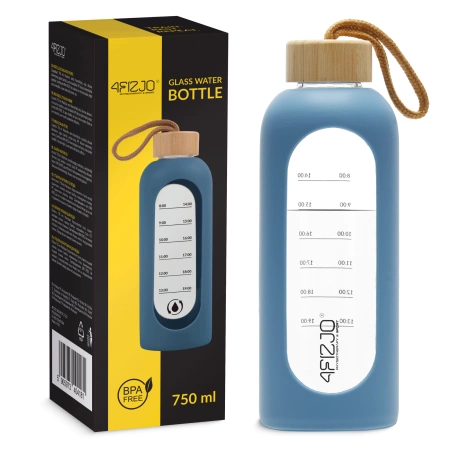 Üvegkulacs, 750 ml, kék