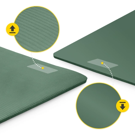 NBR jógaszőnyeg, 180 × 60 × 1,5 cm, zsályazöld