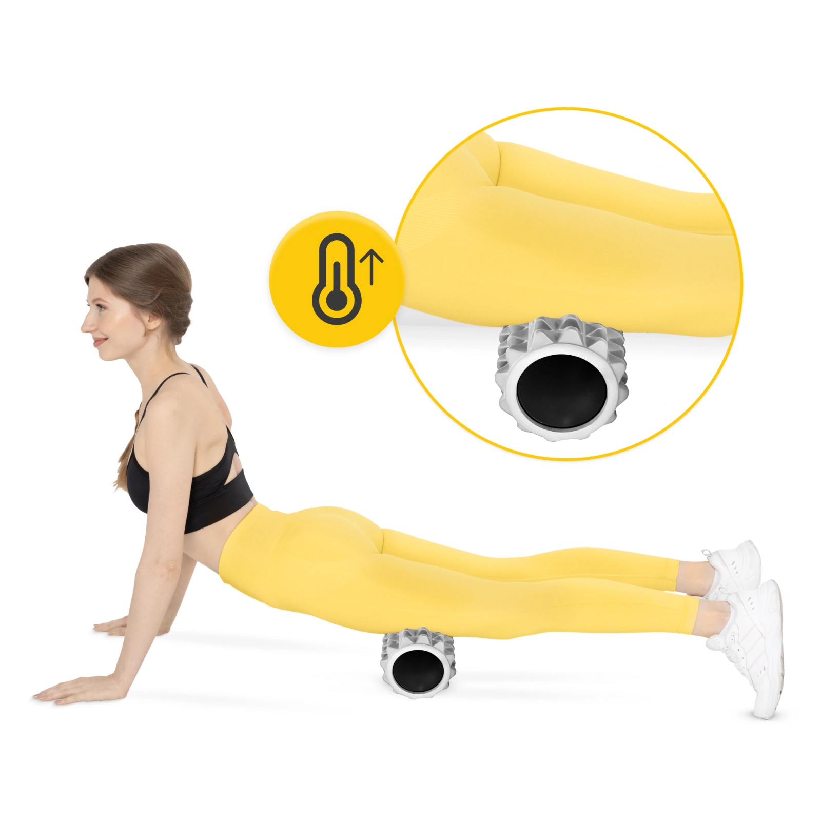 roller walek do masazu miesni twardy z kolcami