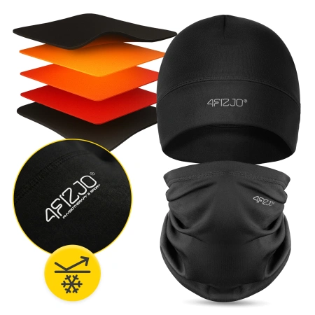 Unisex termikus szett – fekete sapka + nyakmelegítő szett, egy méret