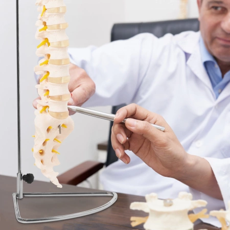 Az emberi gerincet ábrázoló anatómiai modell