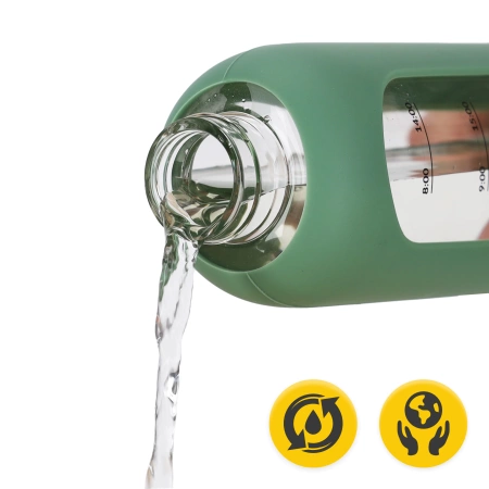 Üvegkulacs, 1 L, zöld