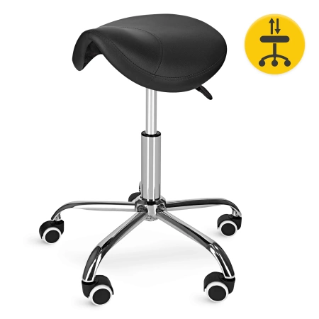 ERGO nyeregülésű forgó masszázsszék, fekete