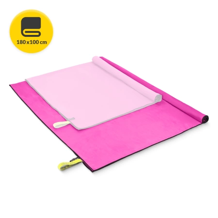 Gyorsan száradó mikroszálas törölköző, 180 x 100 cm rózsaszín