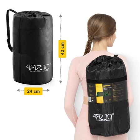 Nagy akupresszúrás szőnyeg párnával, XL, sötétzöld