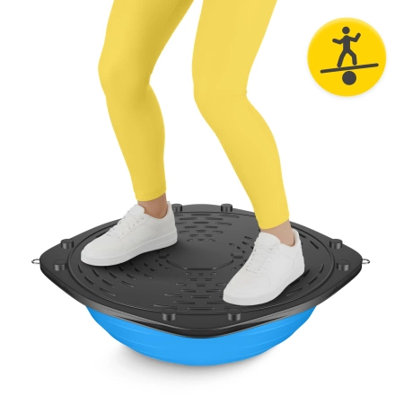 Egyensúlyozó félgömb gumis expanderrel, kék