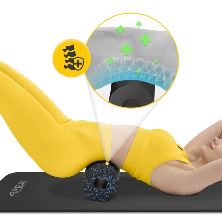 EPP masszázshenger és golyó készlet, 6 db, kék