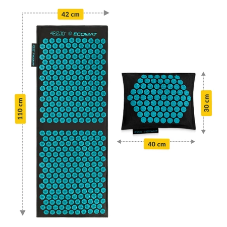 ECO akupresszúrás matrac párnával, XL, kék