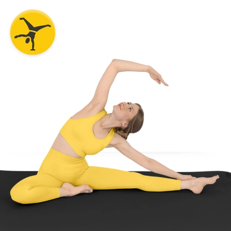 TPE nagy, csúszásgátló tornaszőnyeg, 2 cm, fekete