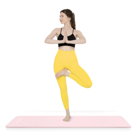 NBR torna- és jógaszőnyeg, 180 × 60 × 1 cm, világos rózsaszín