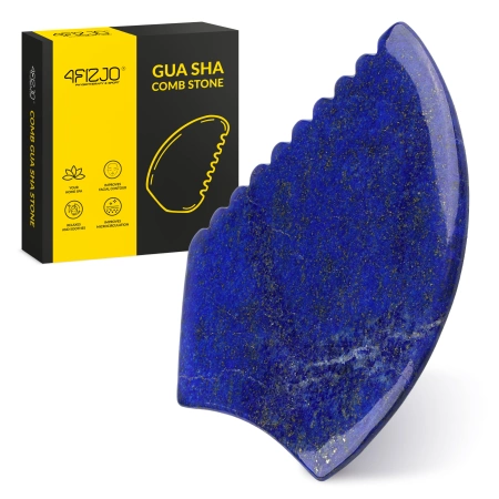 Barázdált Gua Sha kő természetes lazuritból