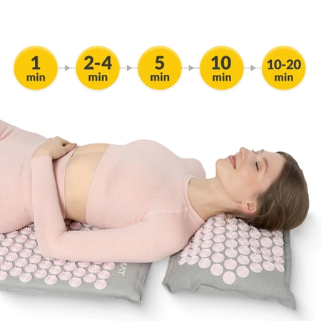 ECO akupresszúrás matrac hajdina- és töltettel, rózsaszín