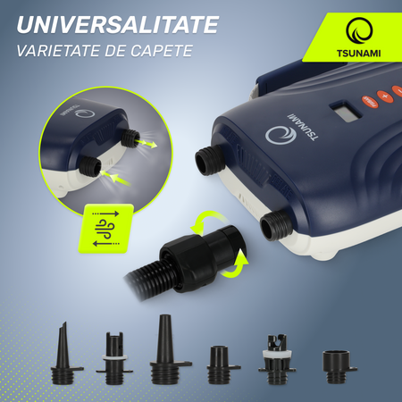 TSUNAMI akkumulátorral ellátott elektromos pumpa SUP deszkához