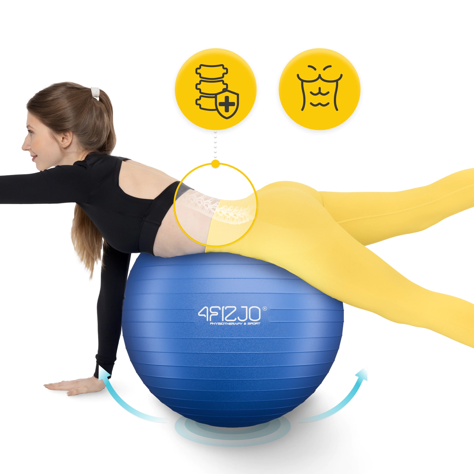 pilka gimnastyczna dmuchana do rehabilitacji 