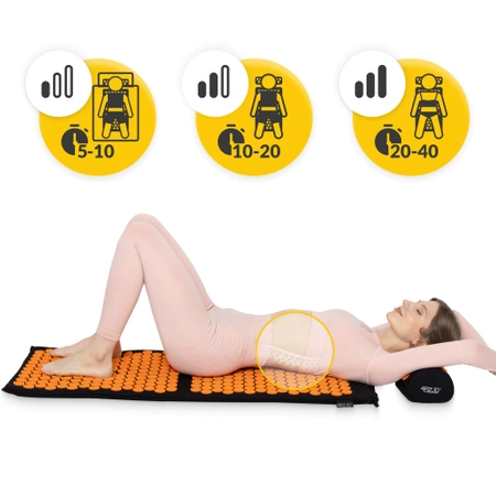 Nagy akupresszúrás szőnyeg párnával, XL, kék