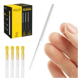 Vezetővel rendelkező akupunktúrás tűk, 100 db, 0,3 x 30 mm