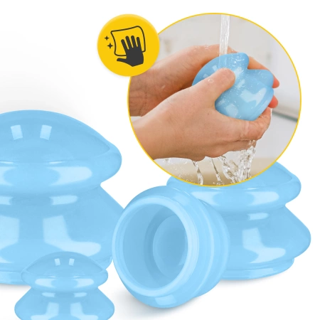 MED+ szilikonköpöly készlet, 4 db, kék