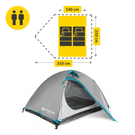 Mountain Goat PRIME DUO turistasátor, szürke