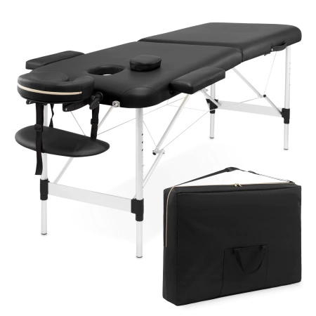 Alumínium masszázságy, 70 cm, fekete