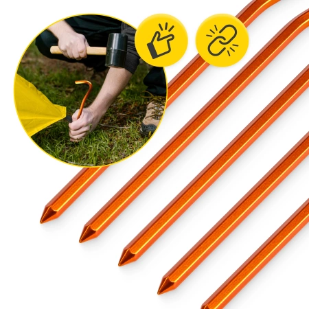 Alumínium sátorcövek, 10 db