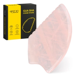 Barázdált Gua Sha kő természetes rózsakvarcból