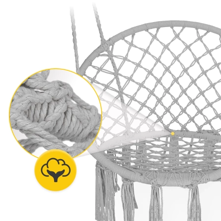 BOHO kerti hinta, szürke