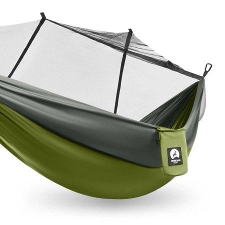 Mountain Goat egyágyas utazó függőágy szúnyoghálóval, szürke és zöld
