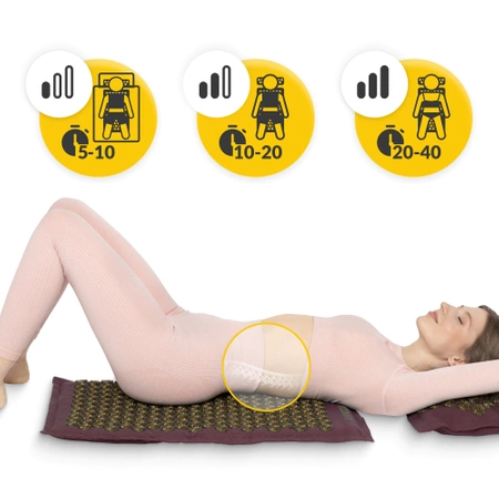 ECO akupresszúrás matrac hajdina- és töltettel, lila