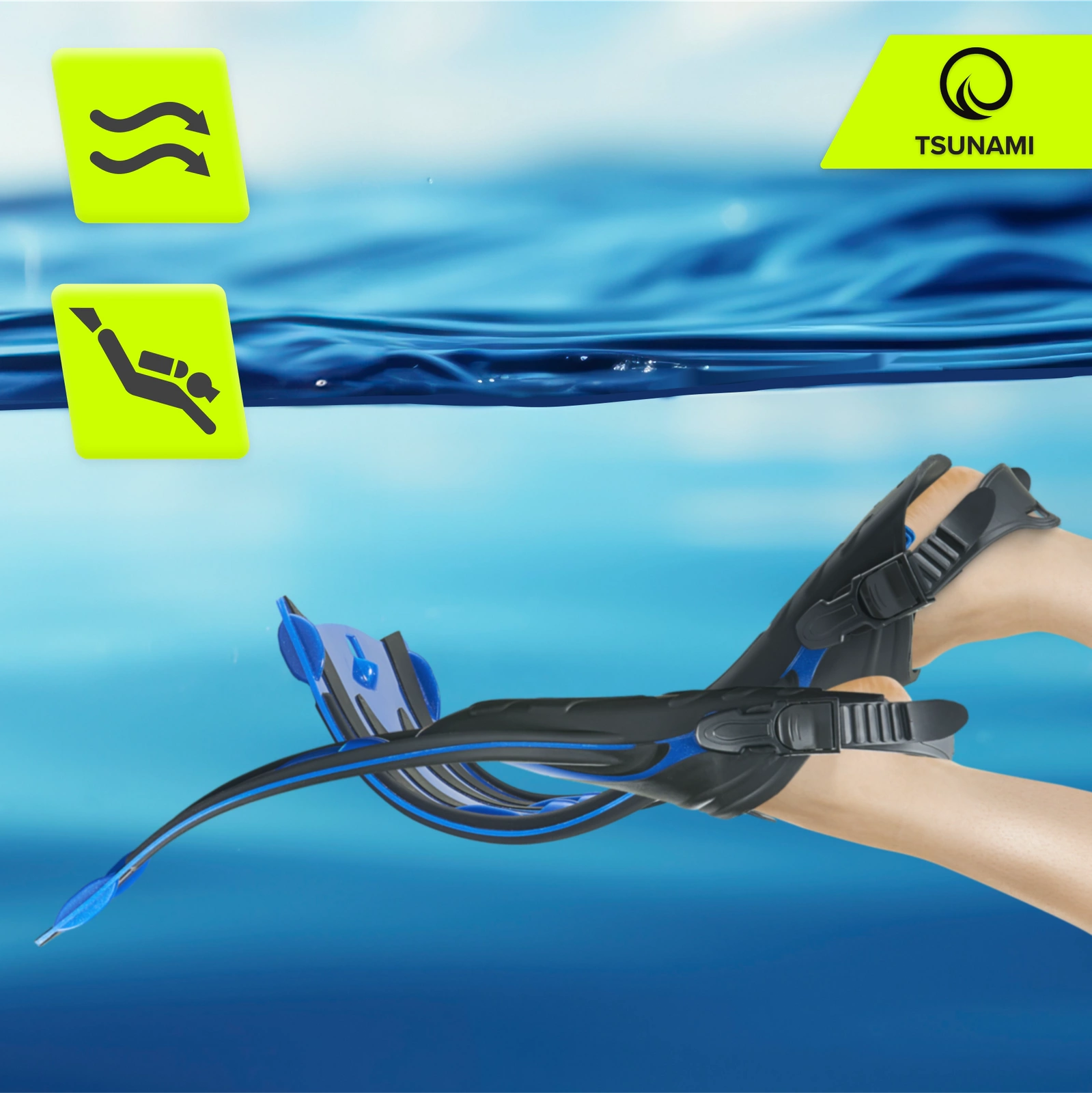 płetwy do pływania nurkowania dla dzieci tsunami