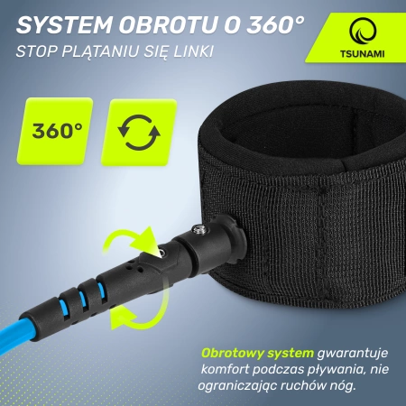 TSUNAMI leash SUP deszkához, kék