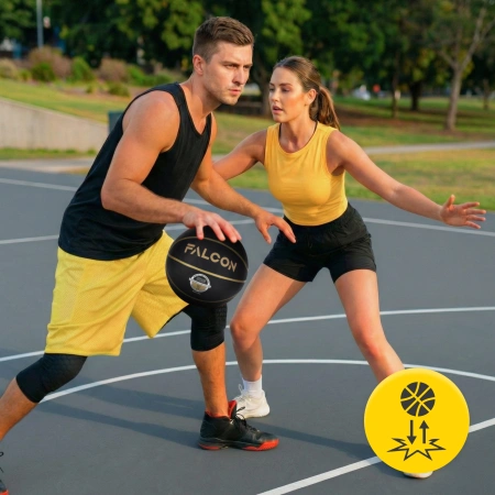 Falcon kosárlabda, 7-es méret, fekete