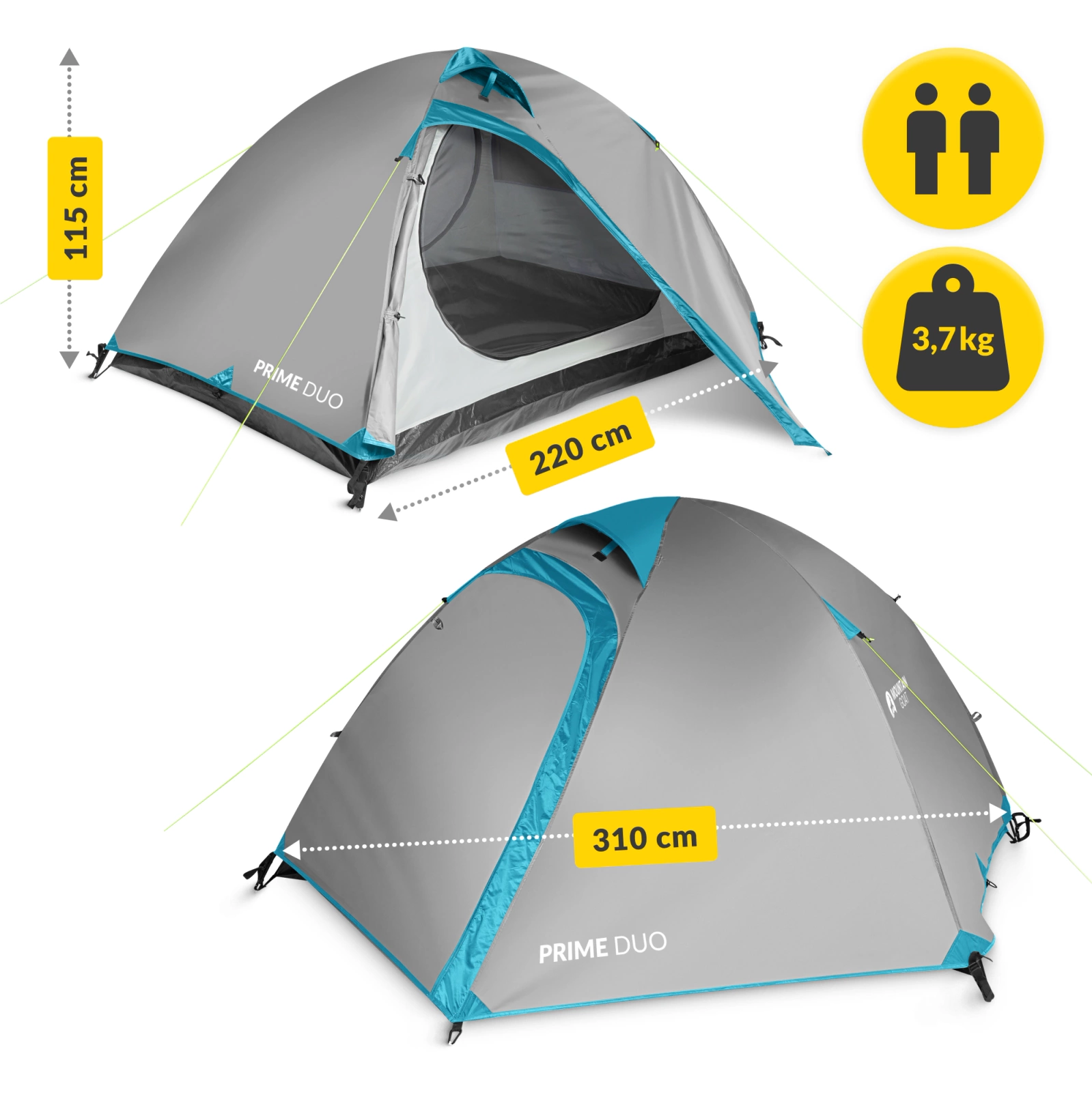 namiot turystyczny lekki trzyosobowy z przedsionkiem