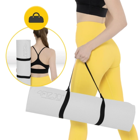 TPE csúszásgátló jóga- és edzőszőnyeg, 1 cm, szürke