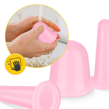 FACE+ szilikonköpöly készlet, 5 db, rózsaszín