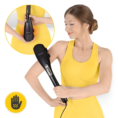 Kézi vibrációs masszírozó, fekete