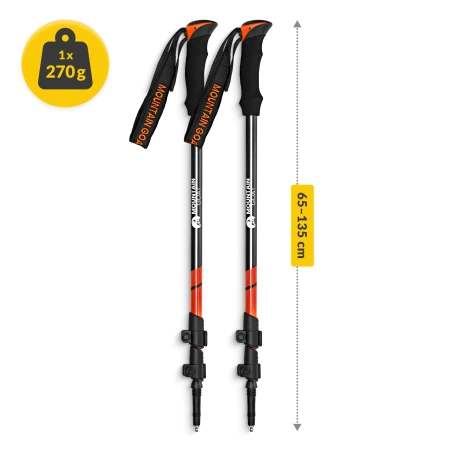 Mountain Goat PEAK+ nordic walking túrabot, narancssárga