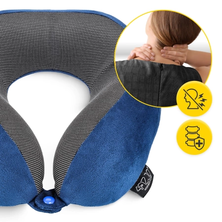 Patkó alakú utazópárna, sötétkék