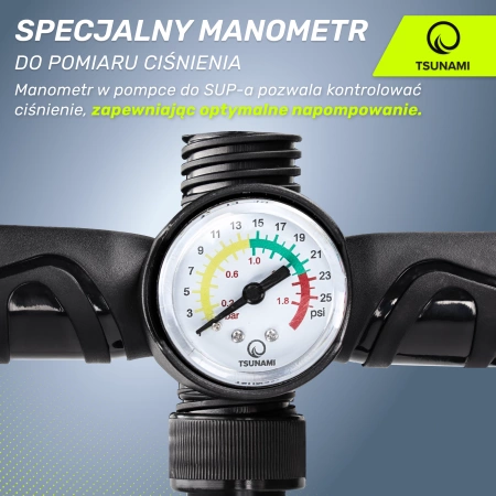 TSUNAMI nagynyomású kézi pumpa SUP deszkákhoz