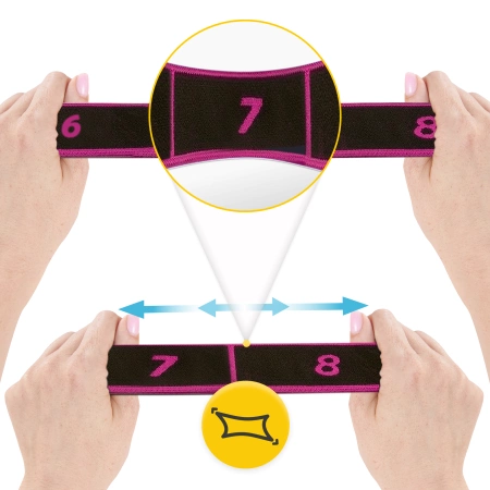 Fitnesz gumiszalag, 90 cm, rózsaszín