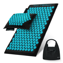 ECO akupresszúrás matrac hajdina és kókusz töltettel, kék