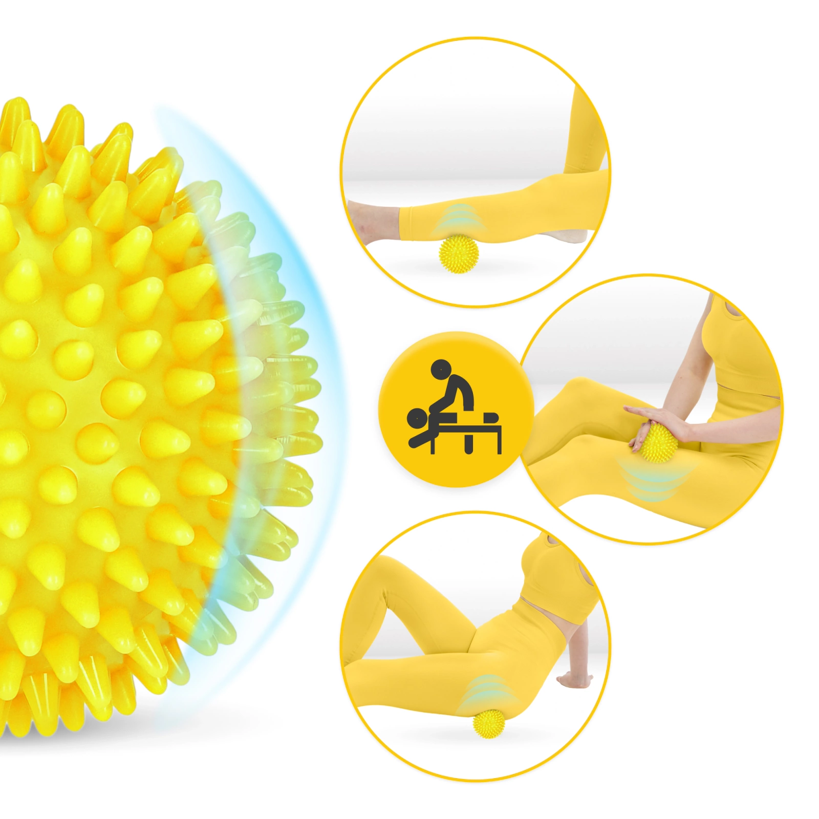 Yellow Spike ball 10 cm