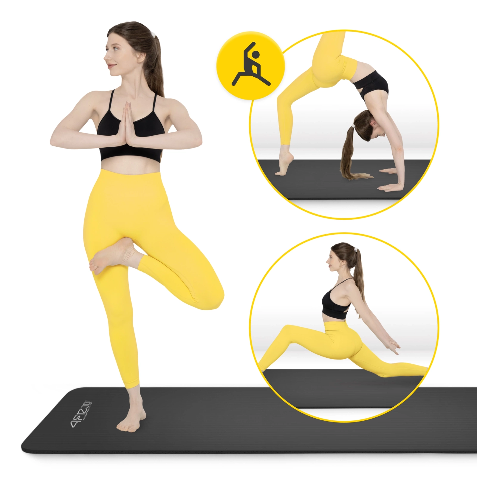 mata do cwiczen antyposlizgowa profesjonalna joga pilates kauczukowa