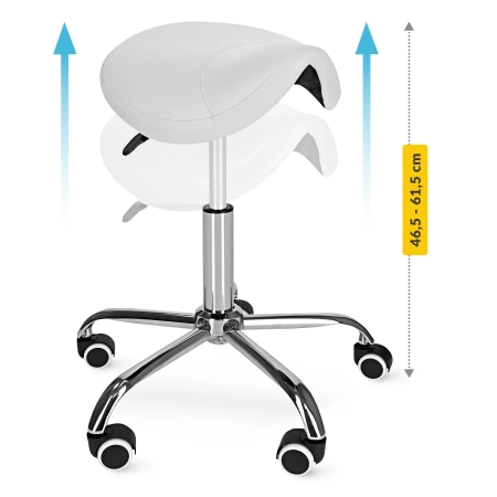 ERGO nyeregülésű forgó masszázsszék, fehér