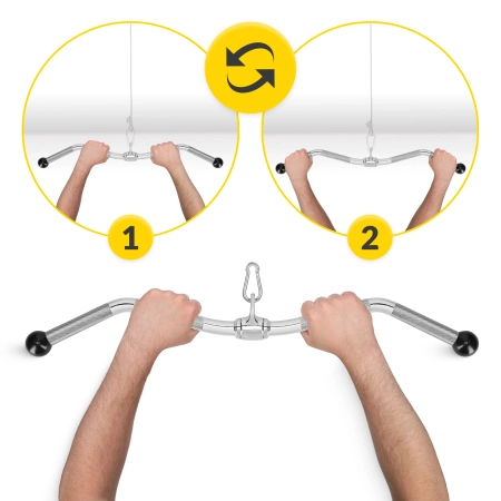 Hajlított tricepsz lehúzó fogantyú