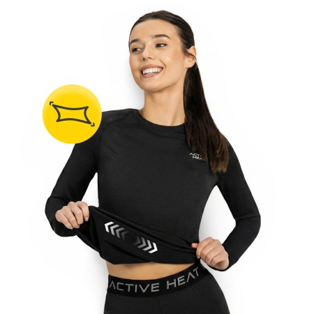 Unisex termikus hosszú ujjú póló – fekete, XL méret