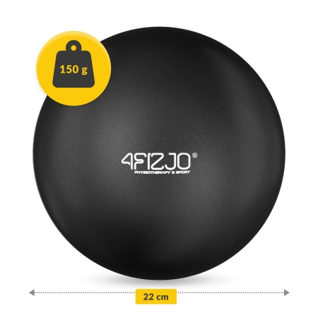 Pilates labda, 22 cm, fekete