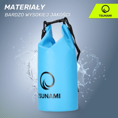 TSUNAMI vízálló zsák, 10 l, kék