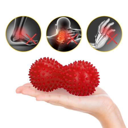 Dupla masszázslabda, piros