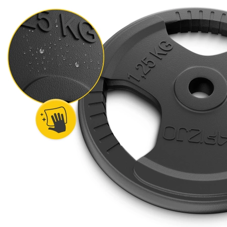 Öntöttvas súlytárcsa, 2 x 1,25 kg