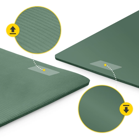 NBR torna- és jógaszőnyeg, 180 × 60 × 1 cm, zsályazöld